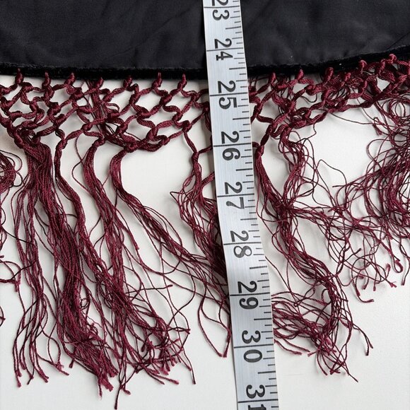 VTG Kirks Folly Burnout Velvet Cardigan Women's One Size Sequins Fringe Stunning - Picture 8 of 10